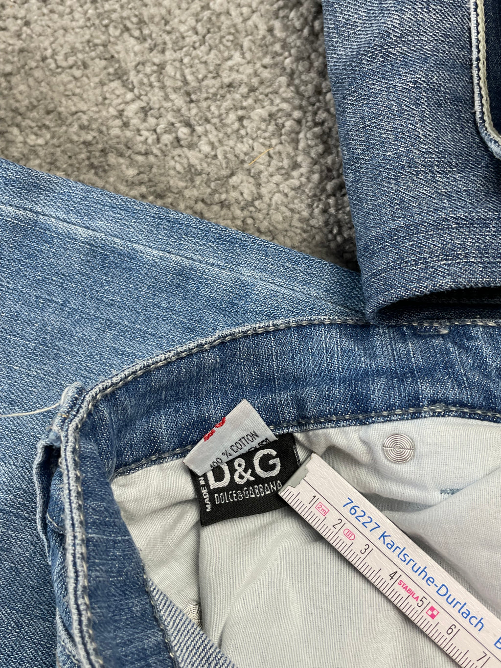 Dolce & Gabbana Strass Pocket Straight Leg Low Waist Jeans (S)