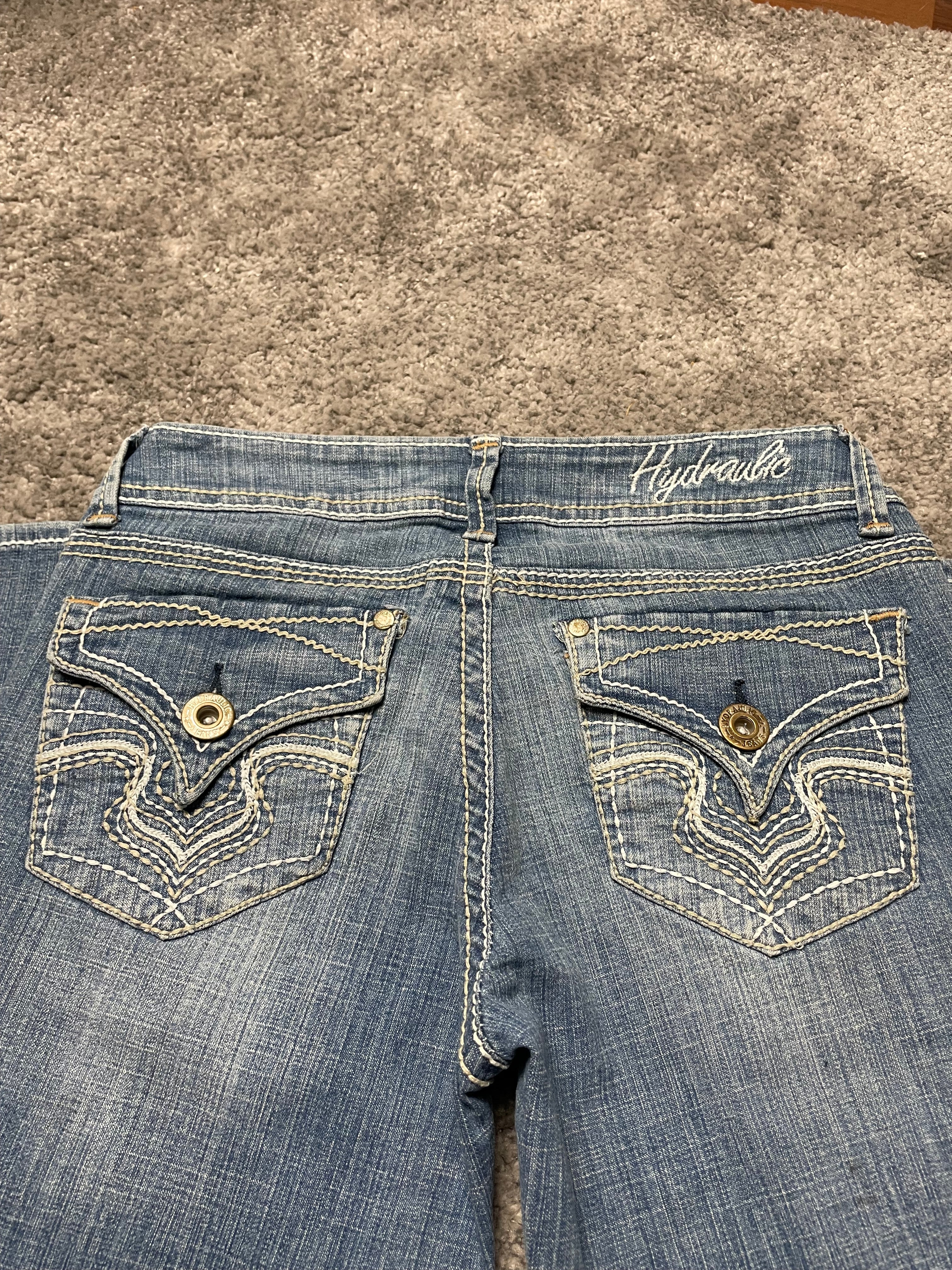 Hydraulic Curvy Flare Jeans Y2k (S)