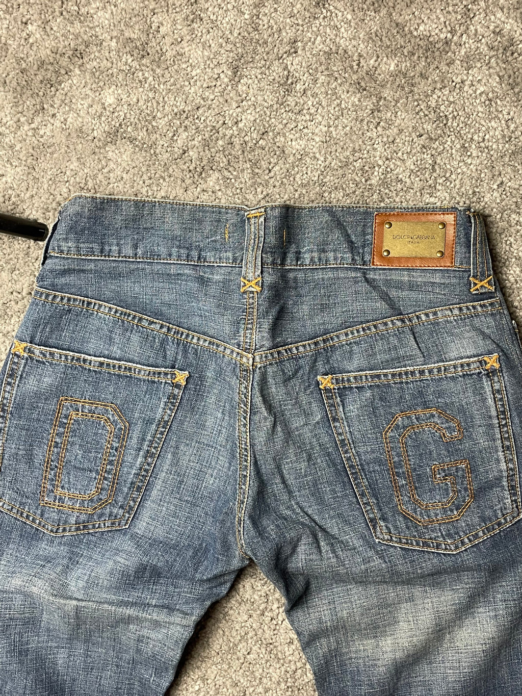 Dolce & Gabbana Pocket Print Bootcut Jeans (S)