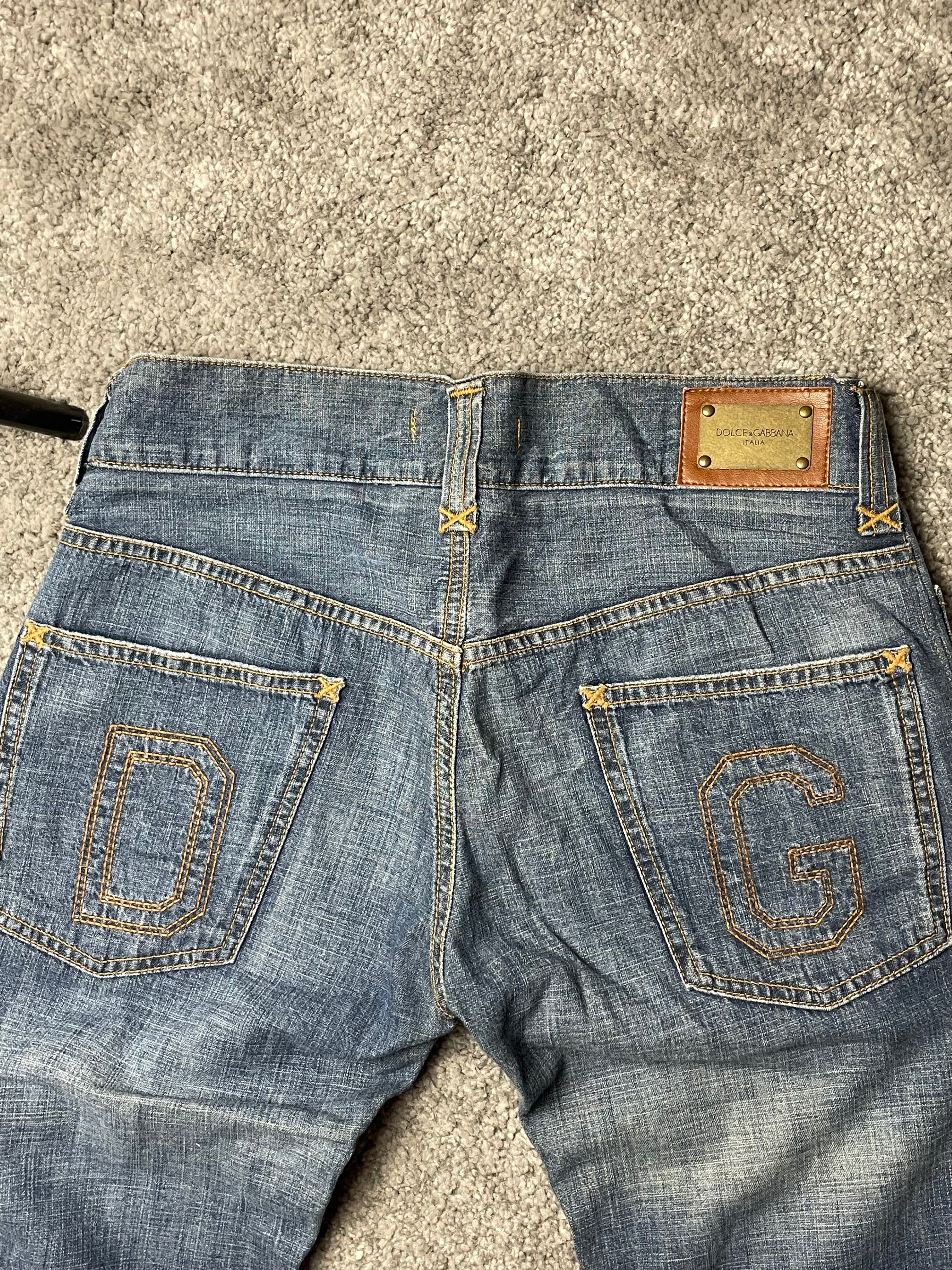 Dolce & Gabbana Pocket Print Bootcut Jeans (S)