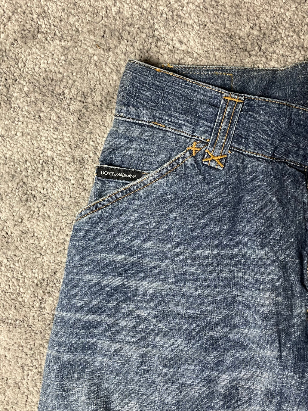 Dolce & Gabbana Pocket Print Bootcut Jeans (S)
