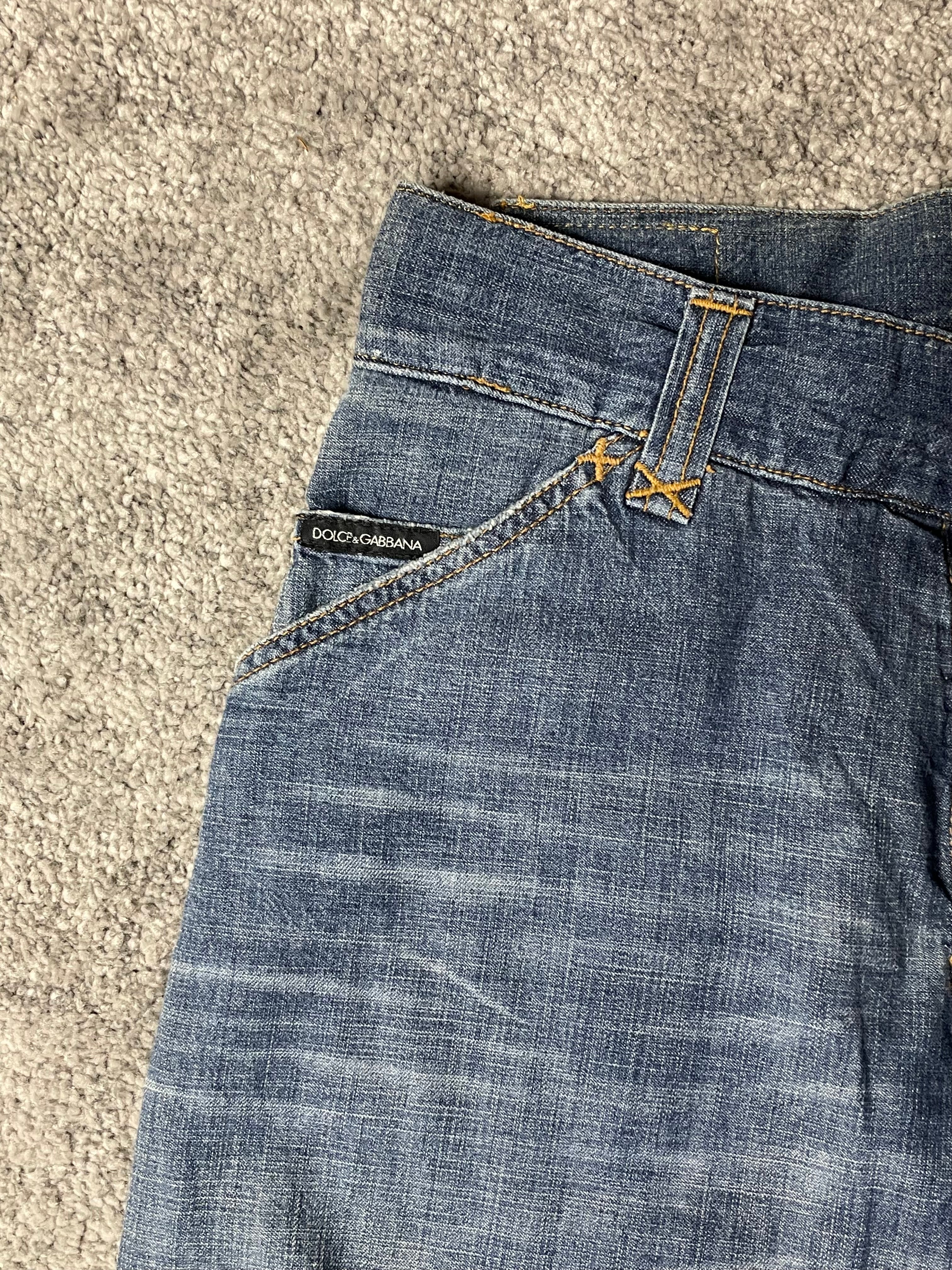 Dolce & Gabbana Pocket Print Bootcut Jeans (S)