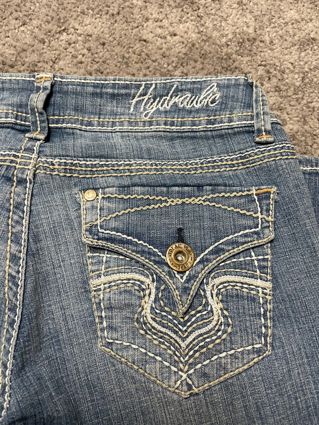 Hydraulic Curvy Flare Jeans Y2k (S)