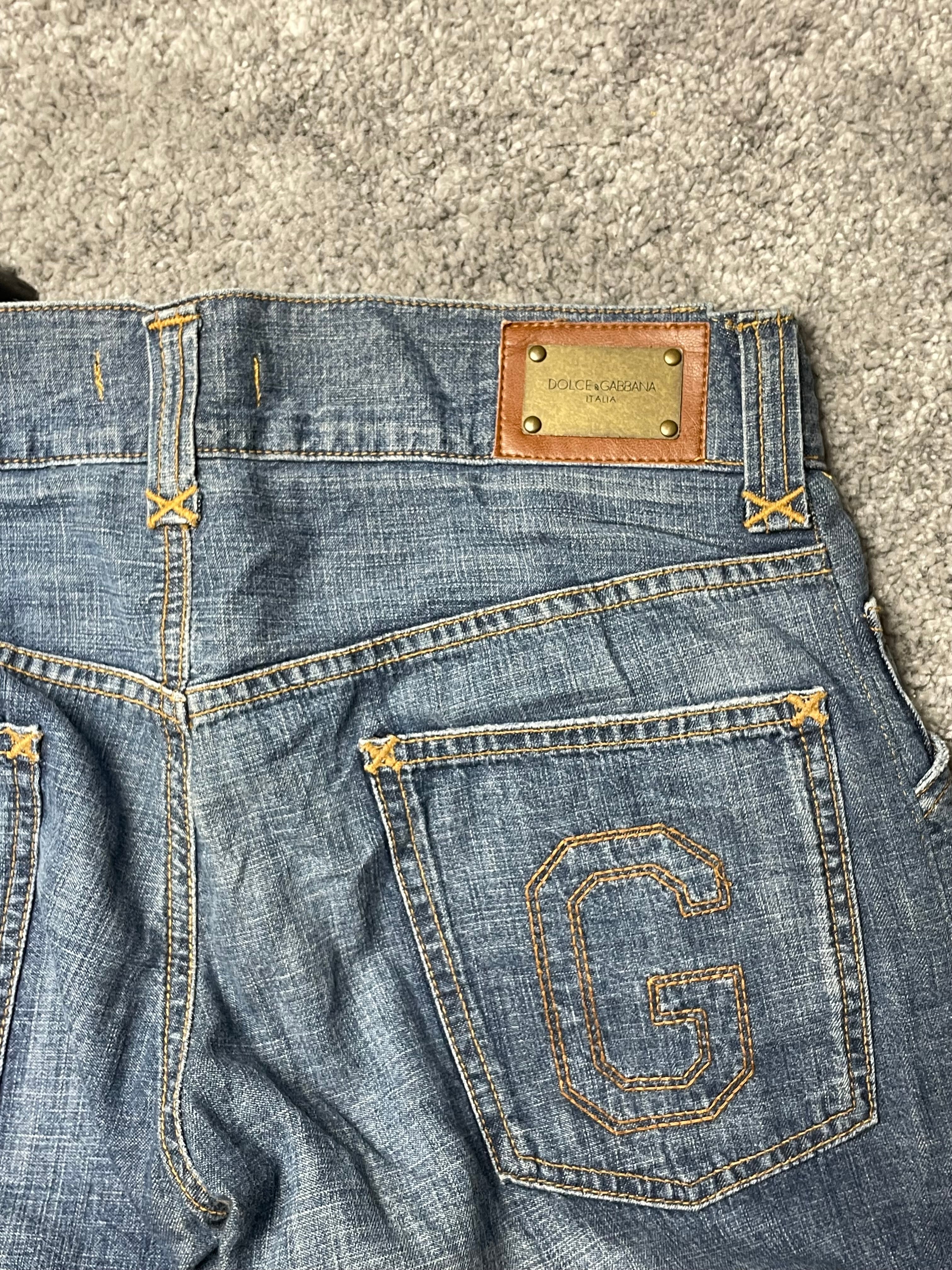 Dolce & Gabbana Pocket Print Bootcut Jeans (S)