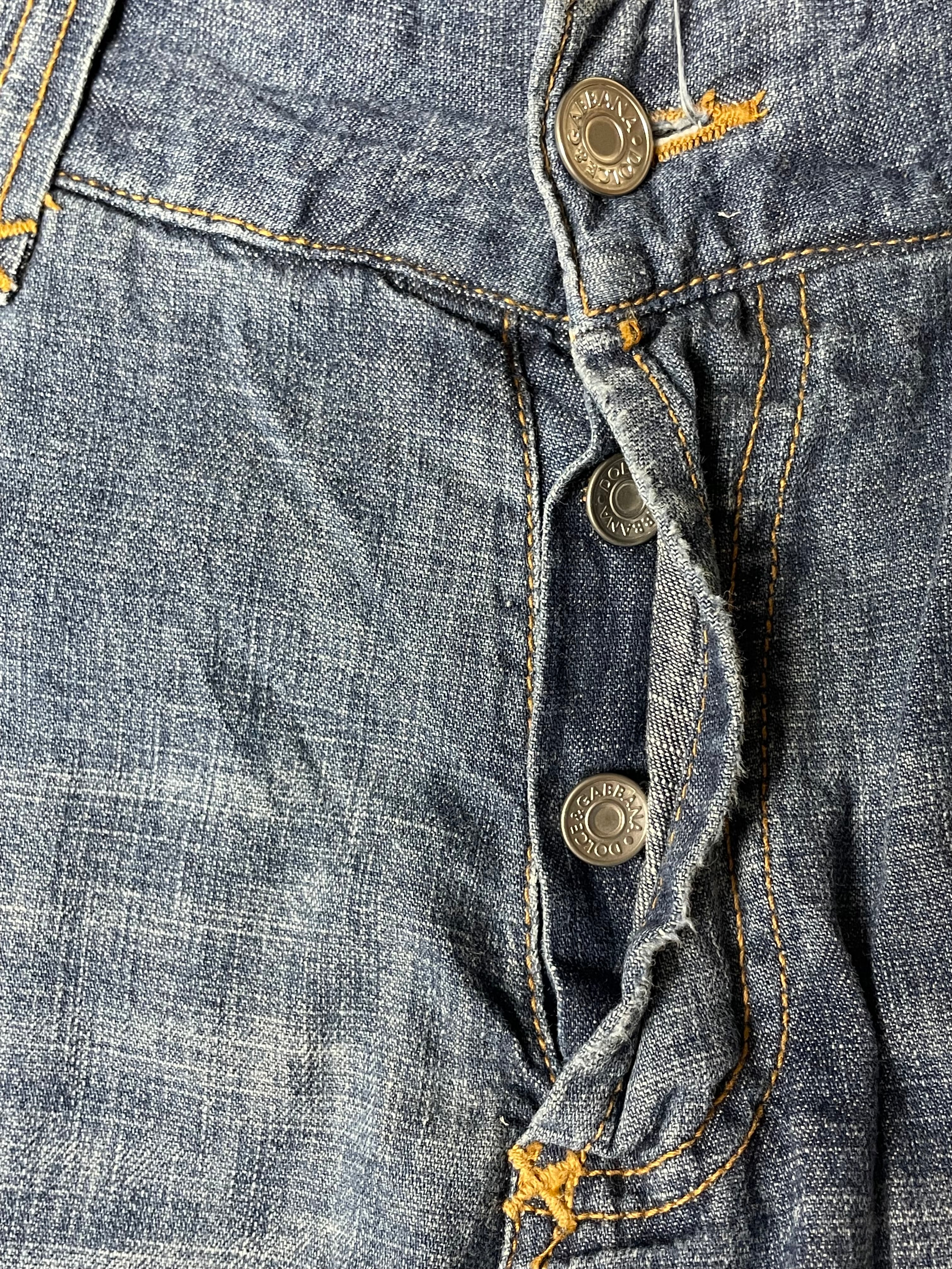 Dolce & Gabbana Pocket Print Bootcut Jeans (S)