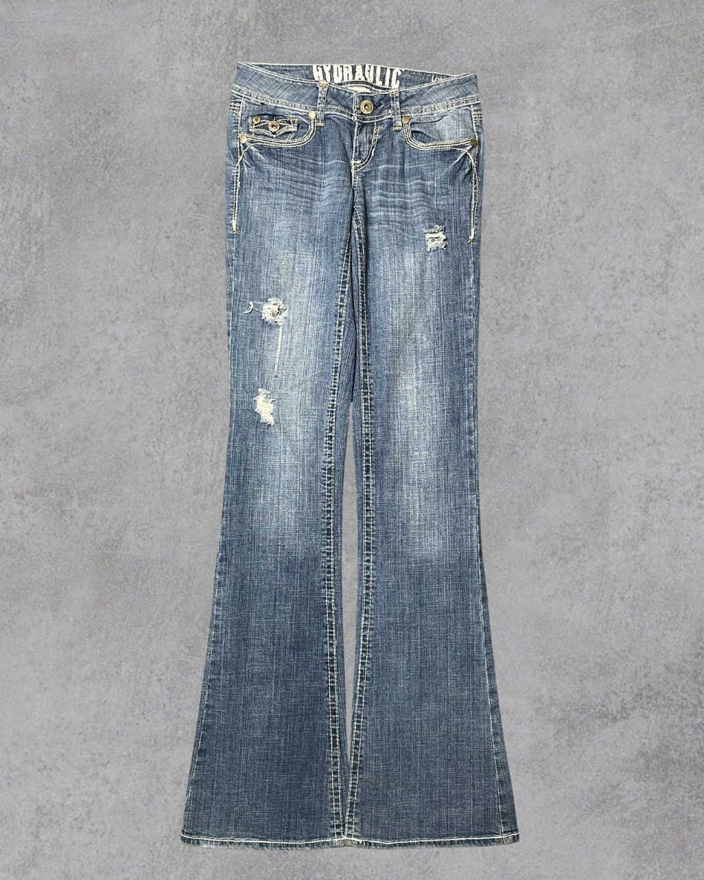 Hydraulic Curvy Flare Jeans Y2k (S)