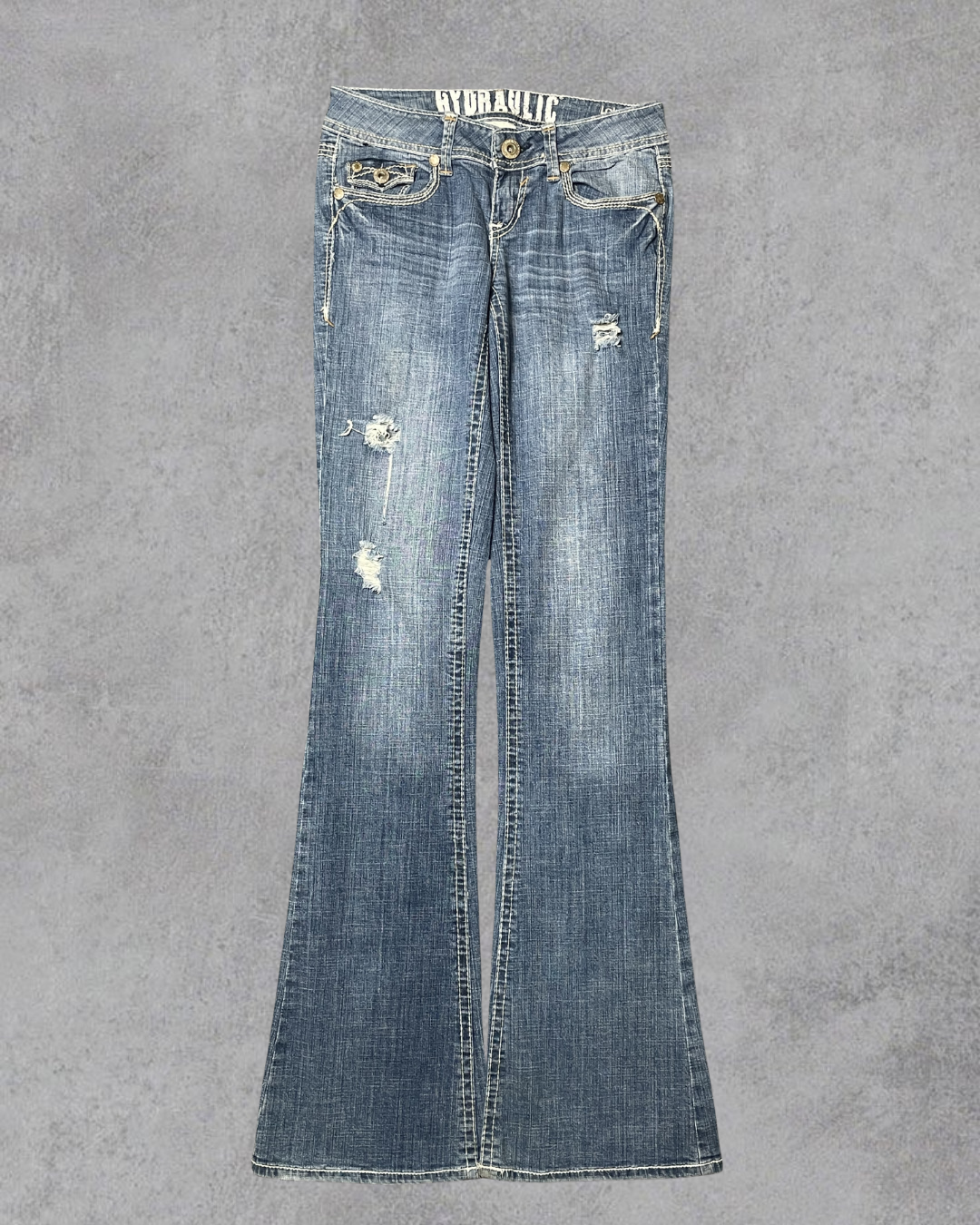 Hydraulic Curvy Flare Jeans Y2k (S)