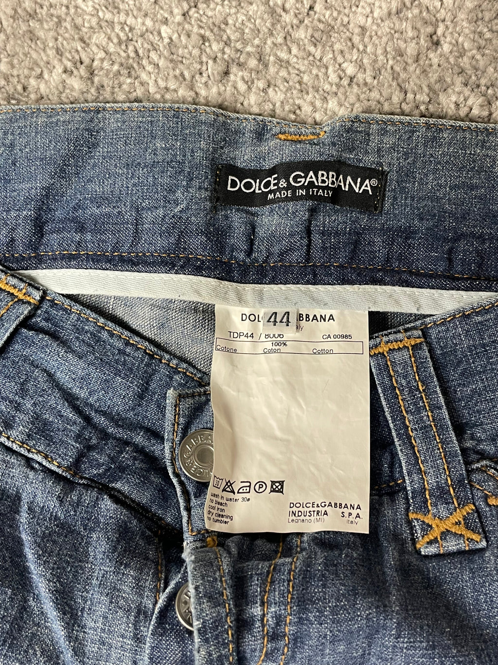 Dolce & Gabbana Pocket Print Bootcut Jeans (S)