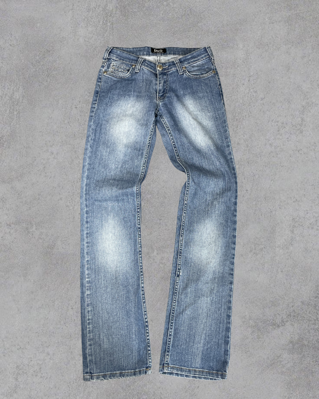 Dolce & Gabbana Strass Pocket Straight Leg Low Waist Jeans (S)