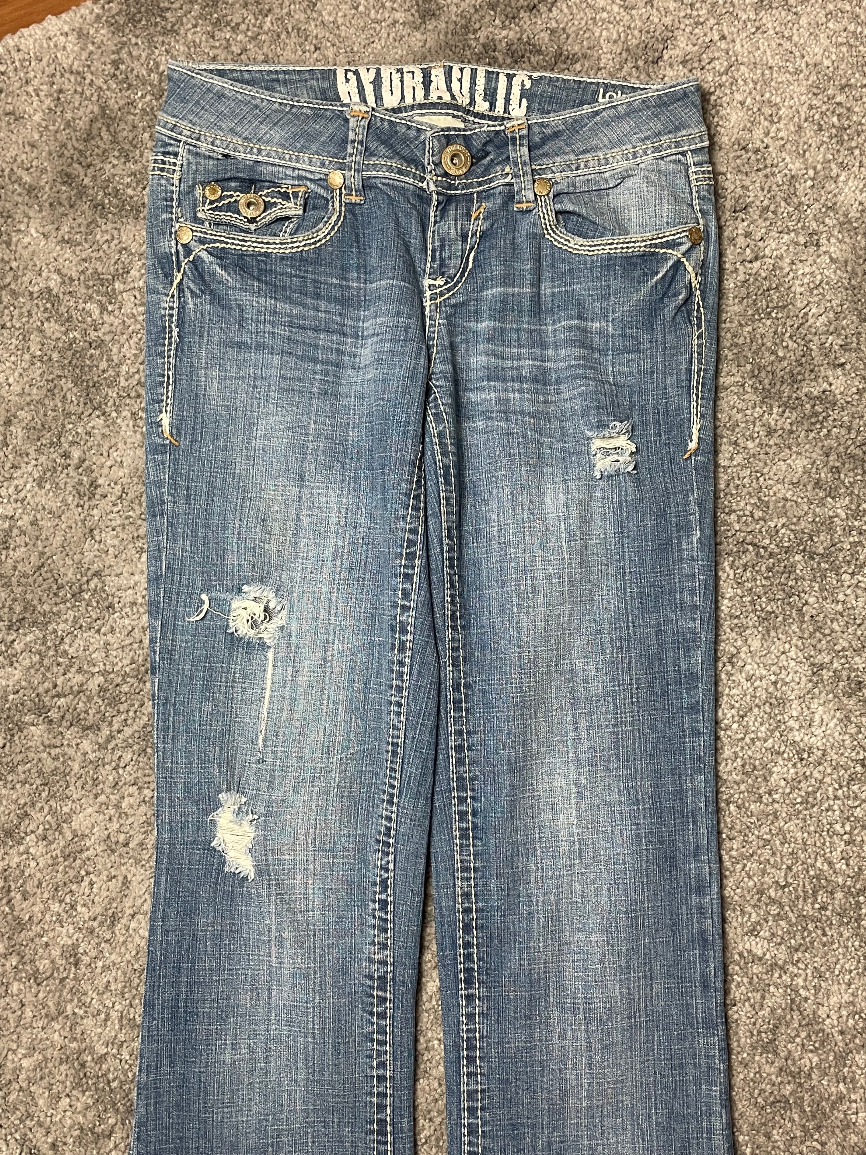 Hydraulic Curvy Flare Jeans Y2k (S)