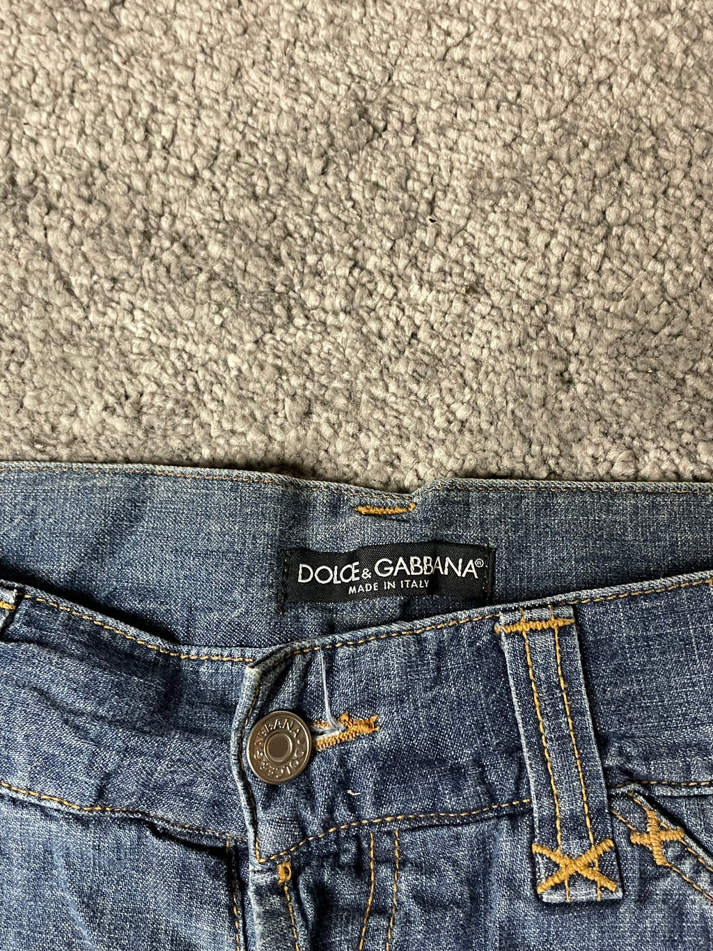 Dolce & Gabbana Pocket Print Bootcut Jeans (S)